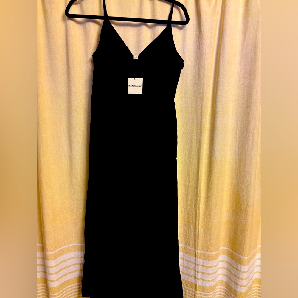 New Charlotte Russe Black chiflon dress